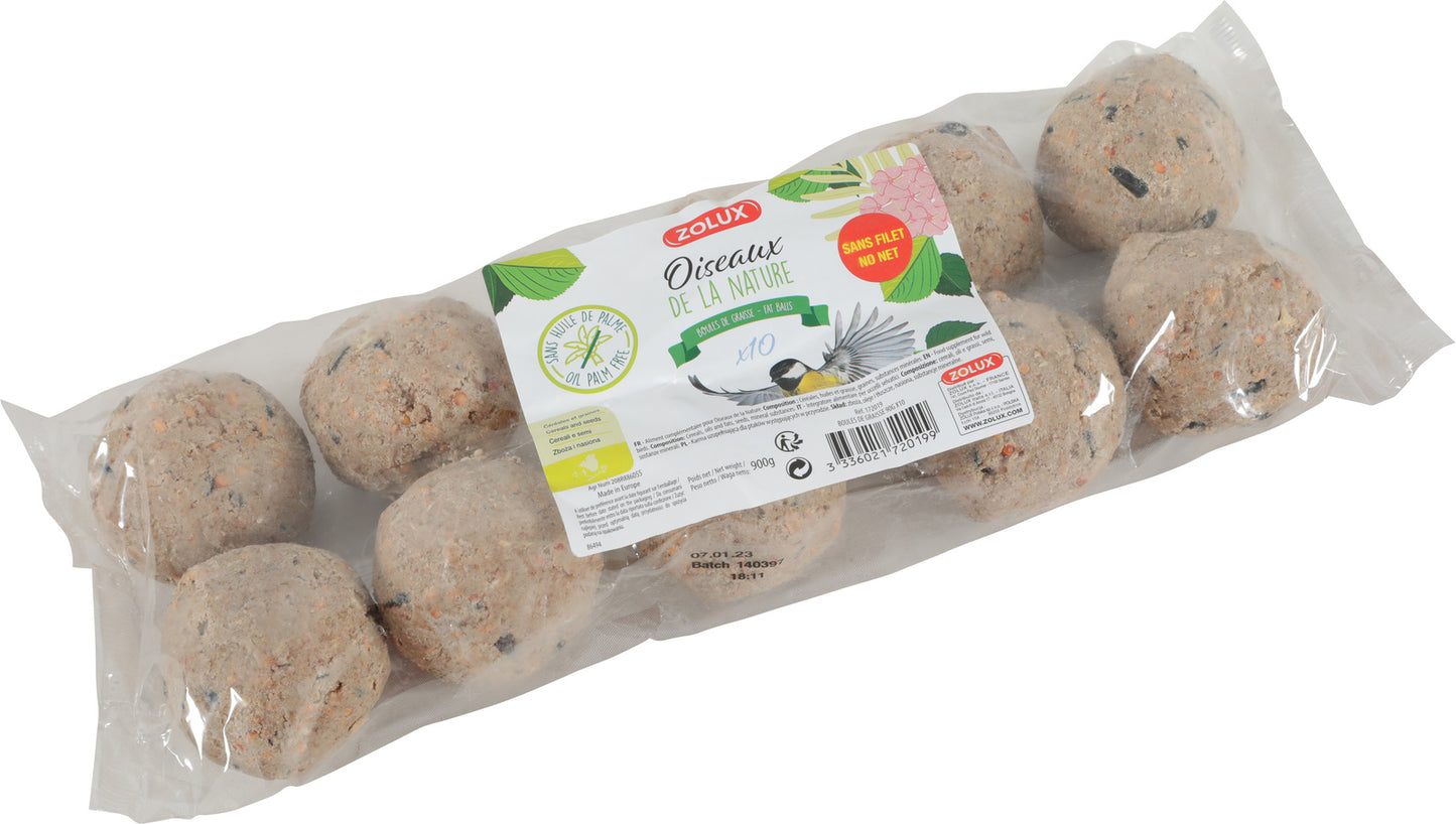 ZOLUX - BOULES DE GRAISSE 90G X10