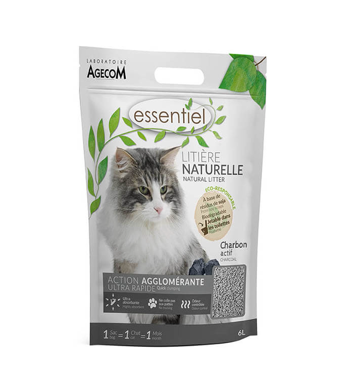 Essentiel - Litière naturelle au charbon 6L