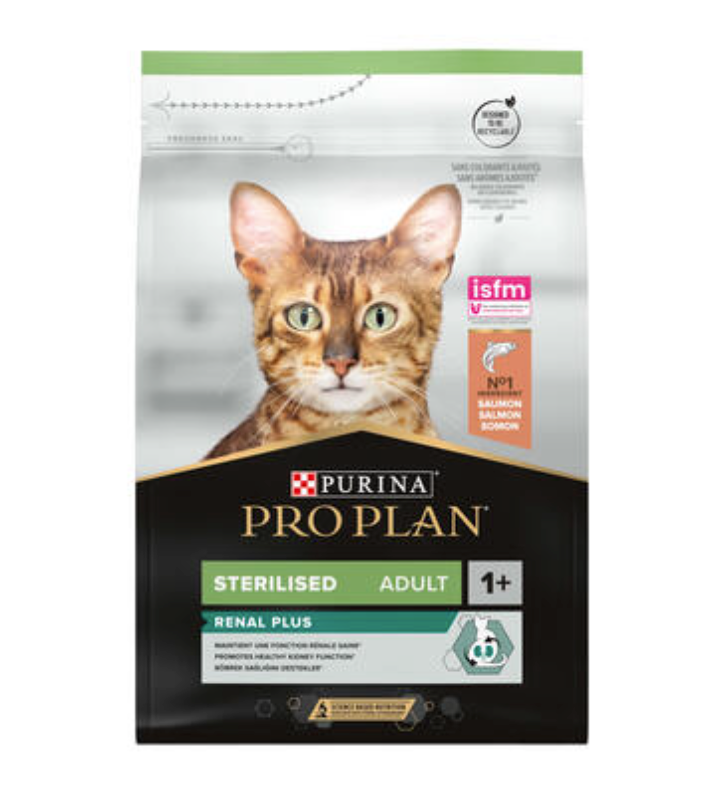 STERILISED ADULT 1+ RENAL PLUS riche en saumon 3KG