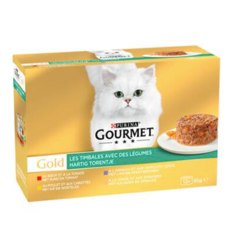 COFFRETS GOURMET GOLD 12X85G - Les Timbales avec légumes