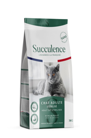 SUCCULENCE CHAT ADULTE POULET STERILISE 3KG