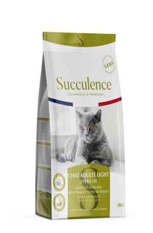 SUCCULENCE CHAT ADULTE POULET LIGHT/STERILISE 1,5KG